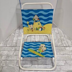 Rugrats Kids Beach Sand Chair Vintage 1999 Viacom Bright Colorful‎